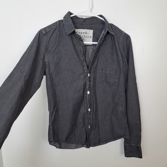 Frank & Eileen Gray Barry Button Up 100% Cottok Casual Minimalist Shirt Size XS - Picture 2 of 7